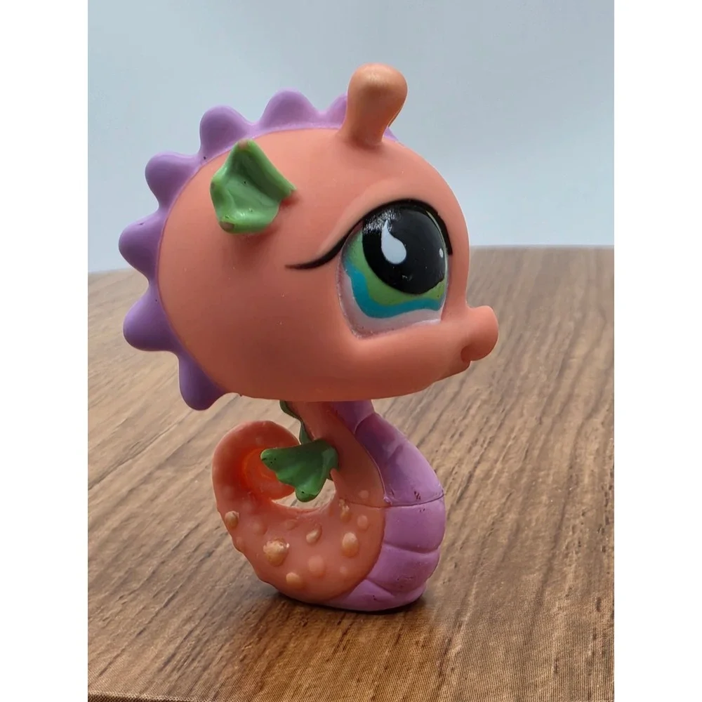 Littlest Pet Shop Seahorse #802 relaxing bathtub dollhouse Figure Accessory lot
